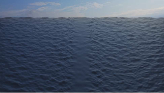 Top views of the ocean wave fields in the ship wake